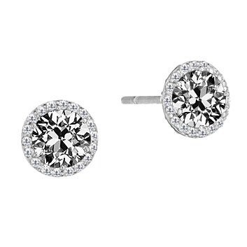 Orecchini Pendenti Oro 14 Carati Bianco con Diamante – vista principale