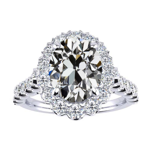 Brillante Anello di Fidanzamento Halo – vista principale