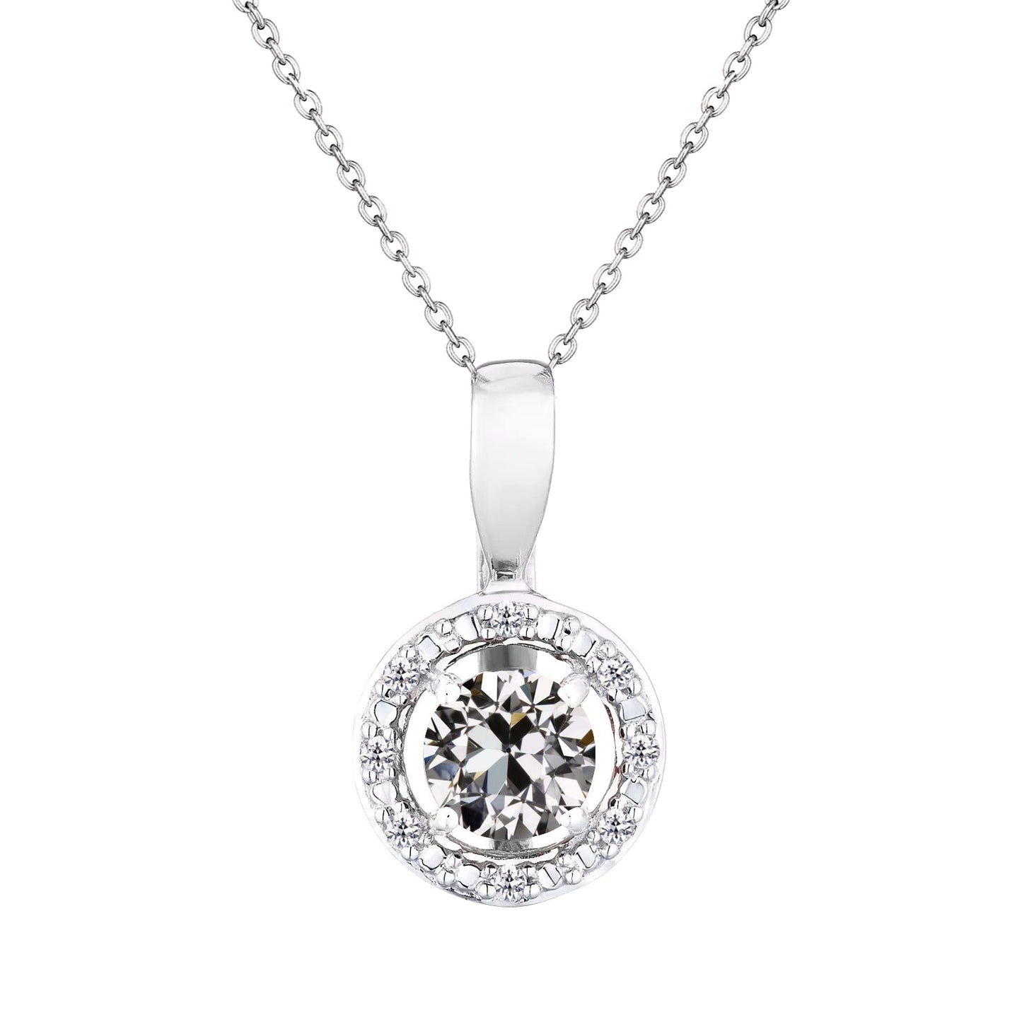 Diamante Fine Pendente 2-carati Oro Bianco 14K – vista principale