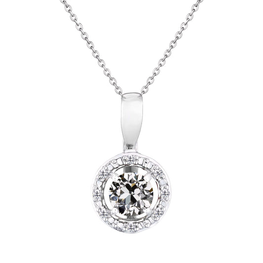 Diamante Fine Pendente 2-carati Oro Bianco 14K – vista principale