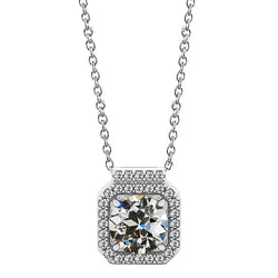 Su misura Diamante Fine Halo 1 carati – Oro 14 Carati Bianco di
