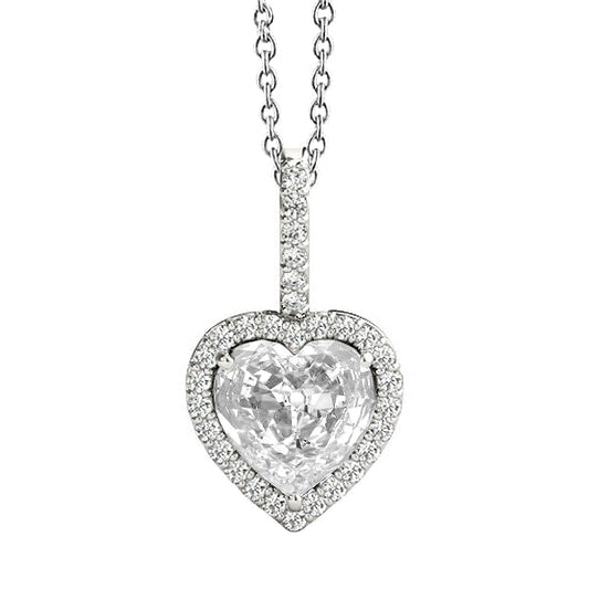 Diamante Pendente 2 carati Oro Bianco 14K – vista principale