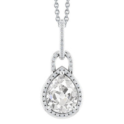 Pendente Oro Bianco 14K con Diamante – 3,50 carati