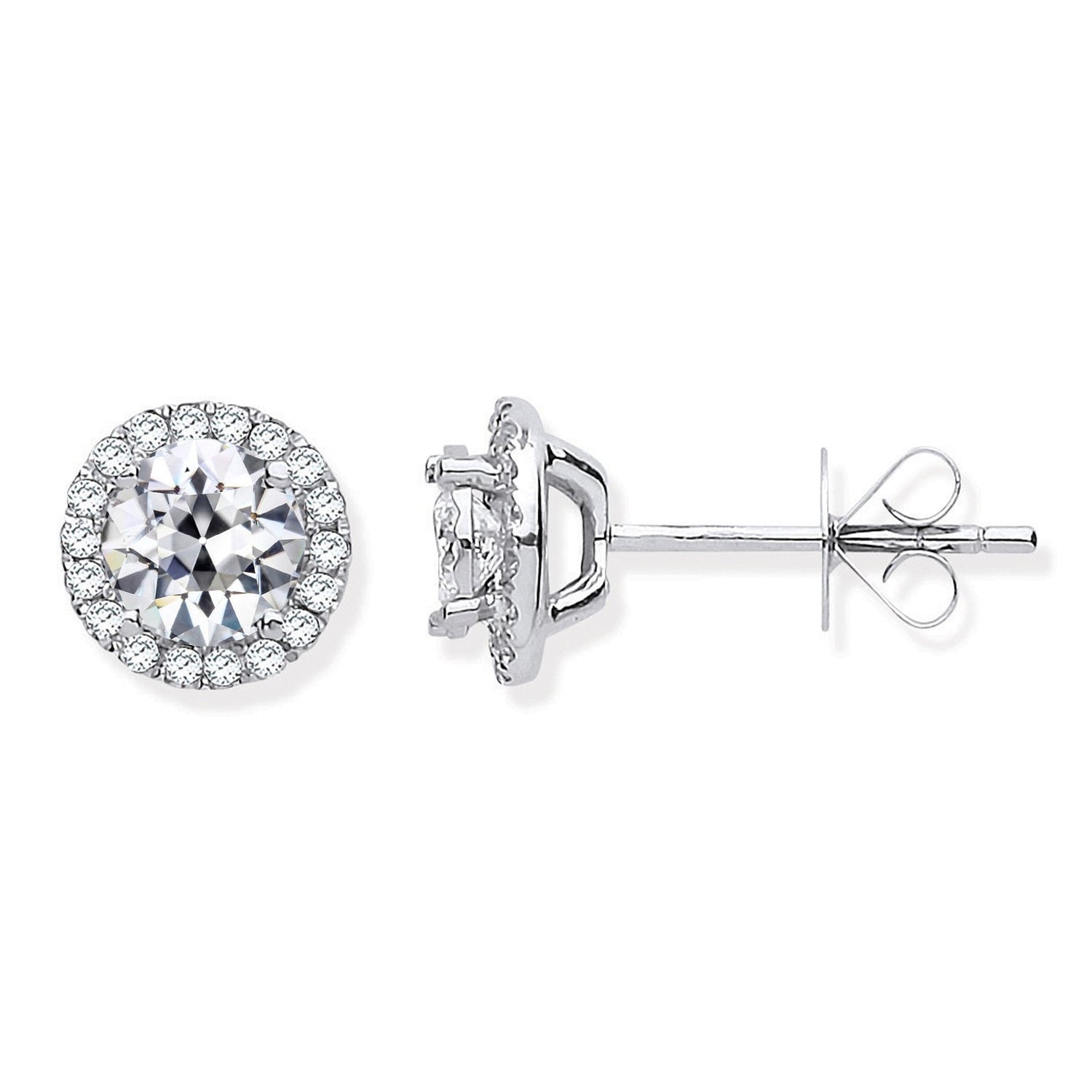 Brillante Orecchini Pendenti 3,50 carati Oro Bianco 14K – vista principale