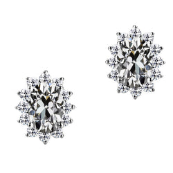 Brillante Stella Orecchini a Lobo – 7 carati in Oro Bianco 14K