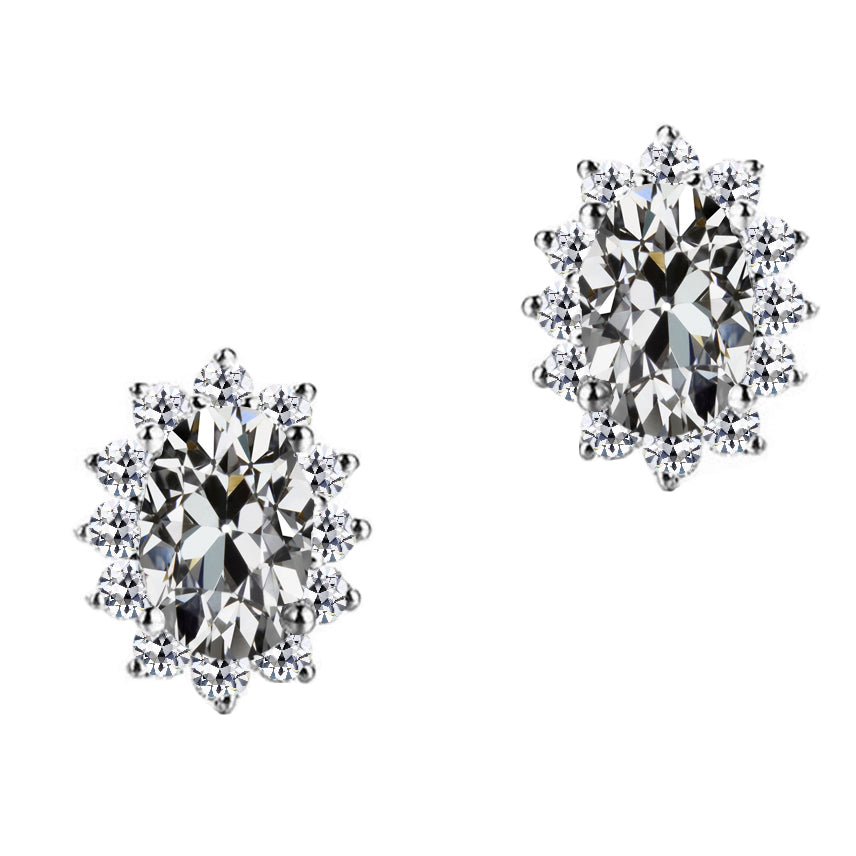 Brillante Orecchini a Lobo 7-carati Oro Bianco 14K – vista principale