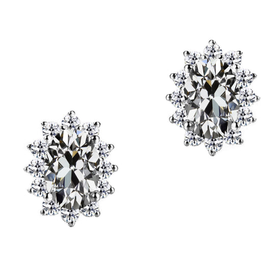 Brillante Orecchini a Lobo 7-carati Oro Bianco 14K – vista principale