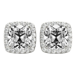 Taglio Cushion Diamante Orecchini – 15 carati in Oro 14 Carati