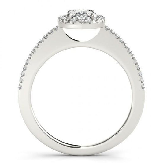 Halo Fancy Anniversary Anello Di Fidanzamento Con Genuino Diamante 1.94 Carati Gioielli WG 14K