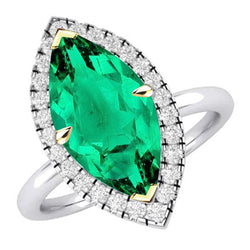 GIA-Certificato Anello Pietra Colorata – Smeraldo Colombiano 3