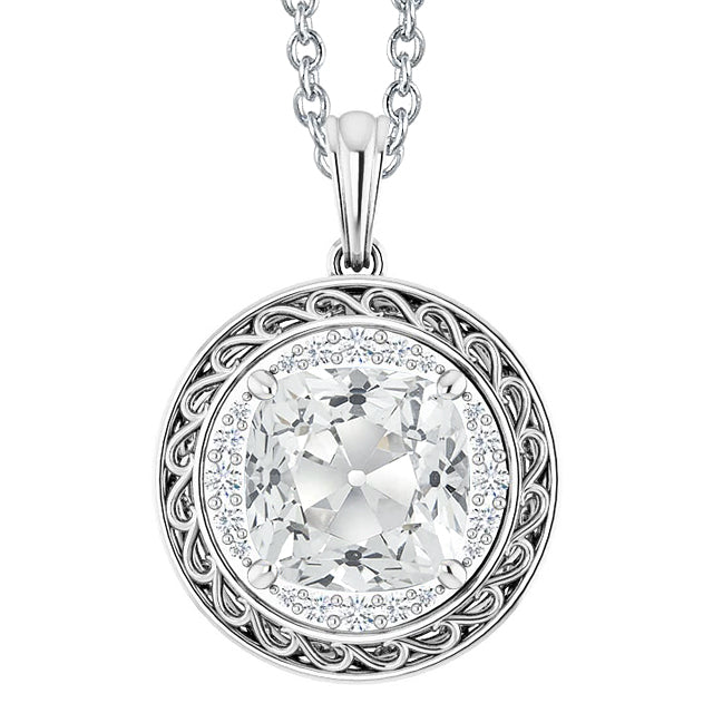 Brillante Pendente 6 carati Oro 14 Carati Bianco – vista principale
