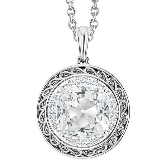 Brillante Pendente 6 carati Oro 14 Carati Bianco – vista principale