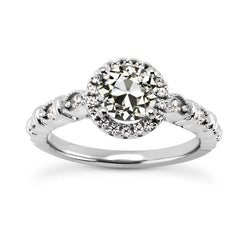 Halo Il Giro Old Mine Cut Naturale Diamante Ring Gioielli Da Donna 3,25 Carati