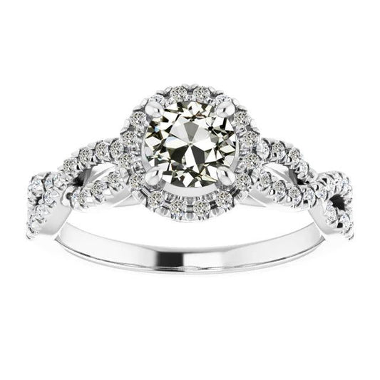 Halo Il Giro Vecchio Minatore Genuino Diamante Ring Pave Infinity Style 5,50 Carati