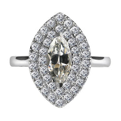Diamante Anello di Fidanzamento Halo di lusso – 2,50 carati Oro