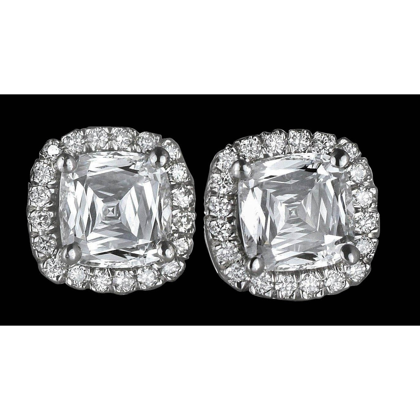 Halo Naturale Diamond Stud Orecchini Orecchini Con Diamanti Naturali 2.25 Carati