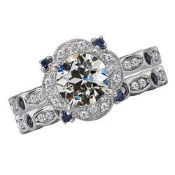 Anello di Fidanzamento Oro Bianco 14K – Diamante Fine Cuscino