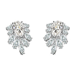 Oro Bianco 14K Diamante Fine Orecchini a Lobo – 1,50-carati