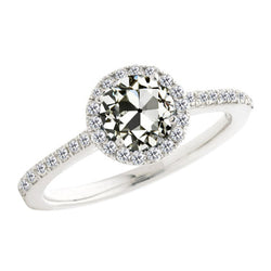 Premium Anello di Fidanzamento Halo con Brillante Anello