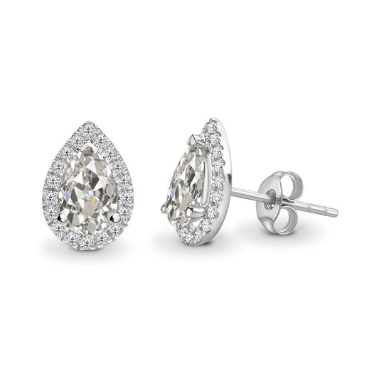 Diamante Orecchini 4 carati Oro 14 Carati Bianco – vista principale