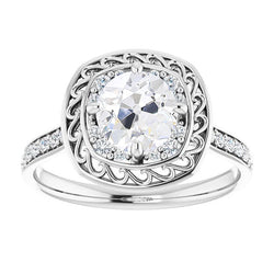 Brillante Anello di Fidanzamento Halo di lusso – 4,50 carati Oro