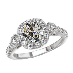 Oro Bianco 14K Anello Anniversario Diamante Anniversary Ring 2