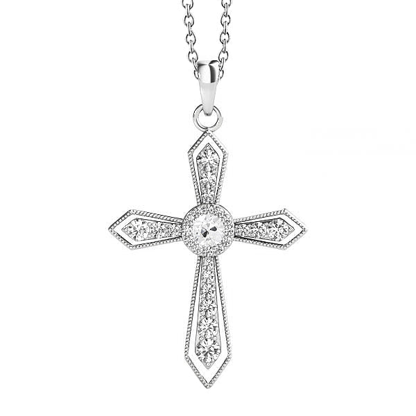 Brillante Pendente 1,50 carati Oro 14 Carati Bianco – vista principale