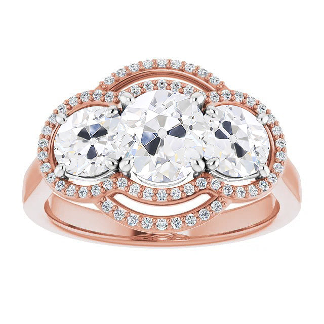 Anello Halo Oro 14 Carati Bicolore con Diamante – vista principale