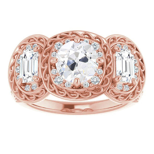 Brillante Anello con Pavé Halo – vista principale