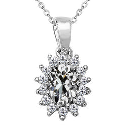 Brillante Pendente 4 carati – Oro 14 Carati Bianco