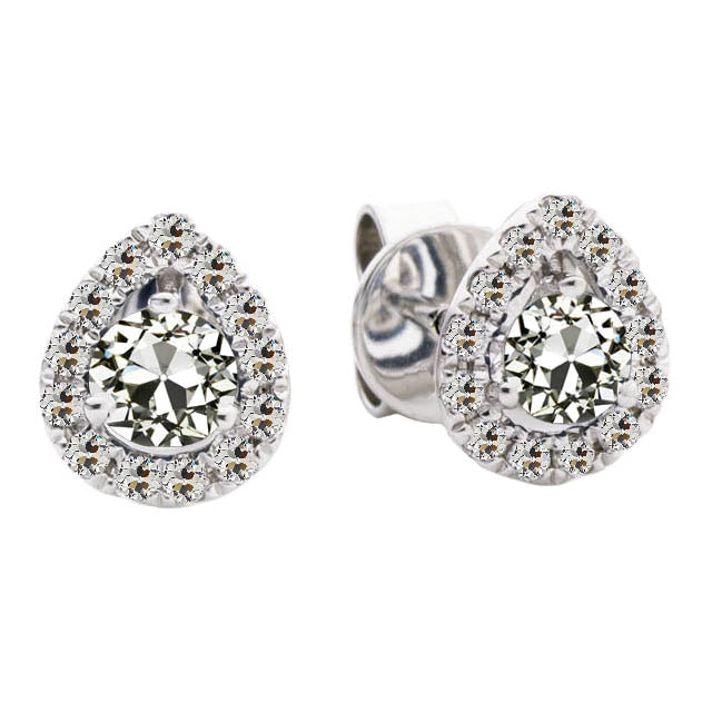 Diamante Orecchini Pendenti 1,50-carati Oro Bianco 14K – vista principale