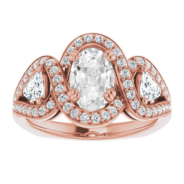 Fine Anello Halo 3,75 carati – vista principale