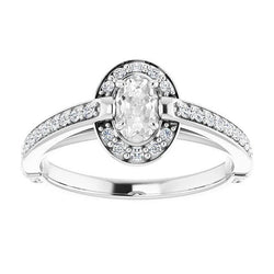 Brillante Anello con Pavé Halo fatto a mano 5,15 carati |