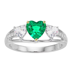 Alto di gamma Smeraldo Fine Anello Pietra Colorata 1 carati