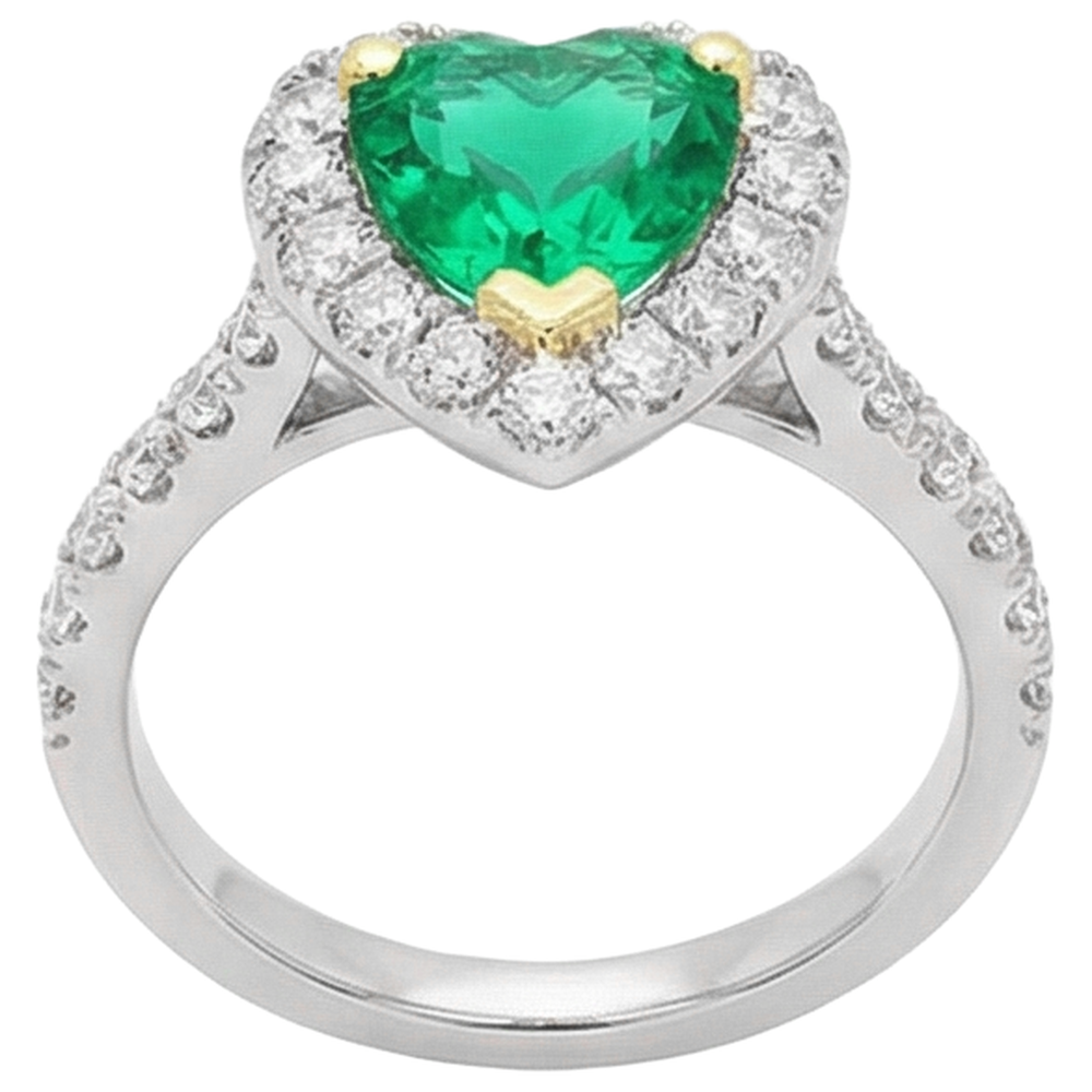 Smeraldo Fine Anello Pietra Colorata – vista angolare