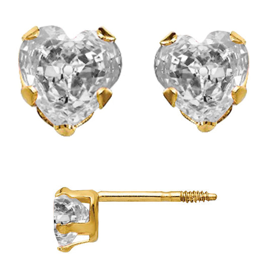 Diamante Fine Orecchini a Lobo 7-carati Oro Giallo 14K – vista principale