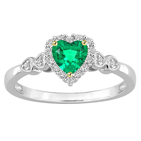 Smeraldo Colombiano Anello con Gemma 1-carati Oro Due Toni 14K – vista principale