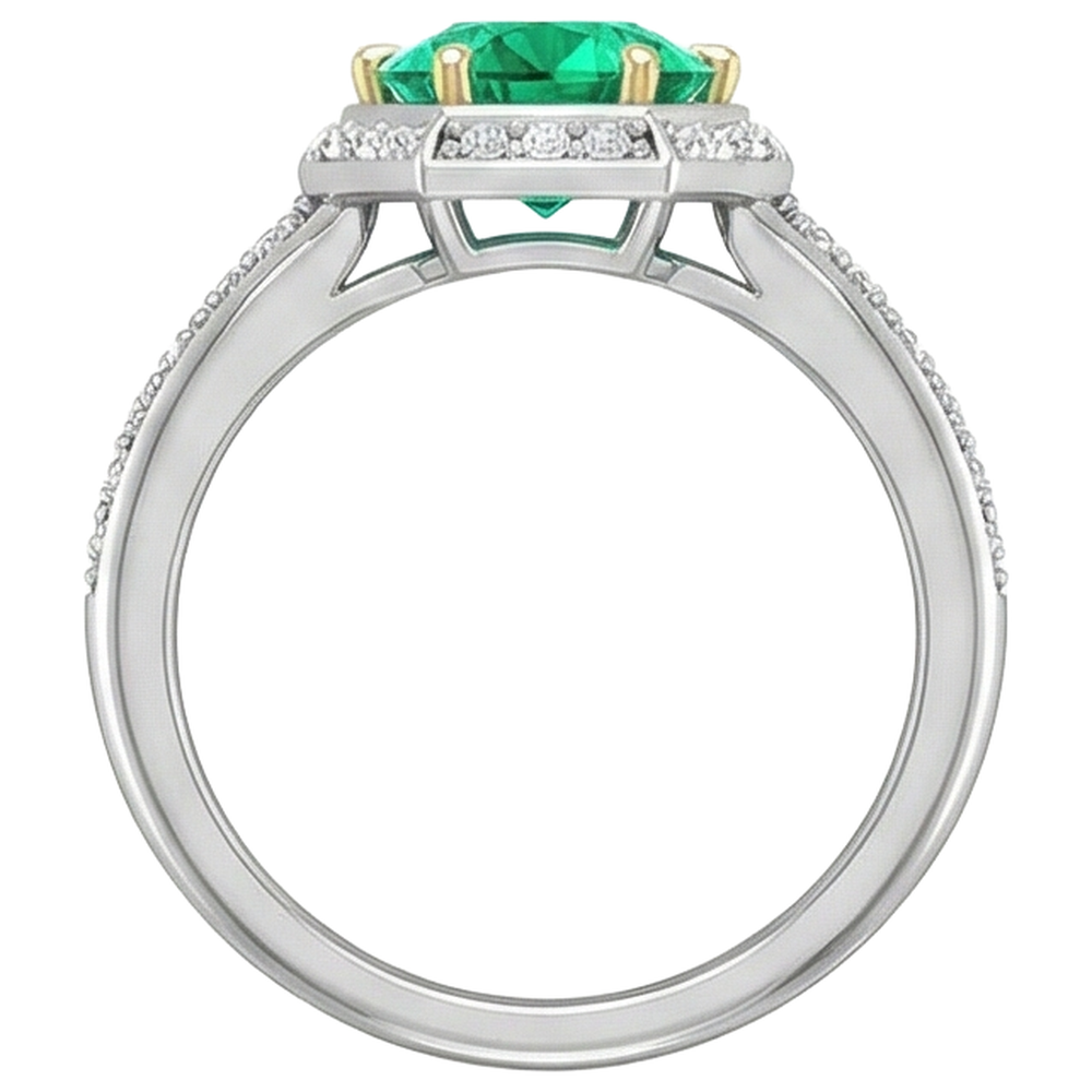 Di lusso Anello con Pietra Preziosa 1 carati – vista posteriore