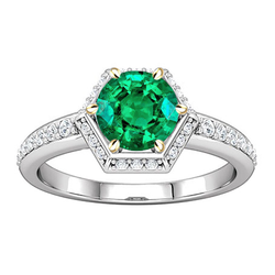 Di lusso Anello con Pietra Preziosa – Smeraldo Fine 1 carati