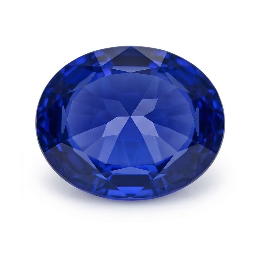 Elegante Zaffiro Blu Reale Loose Sapphires Natural 7 carati – vista laterale