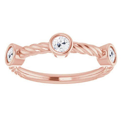 Il Giro Vecchio Minatore Genuino Diamante Half Eternity Band Lunetta Stile Corda 3 Carati