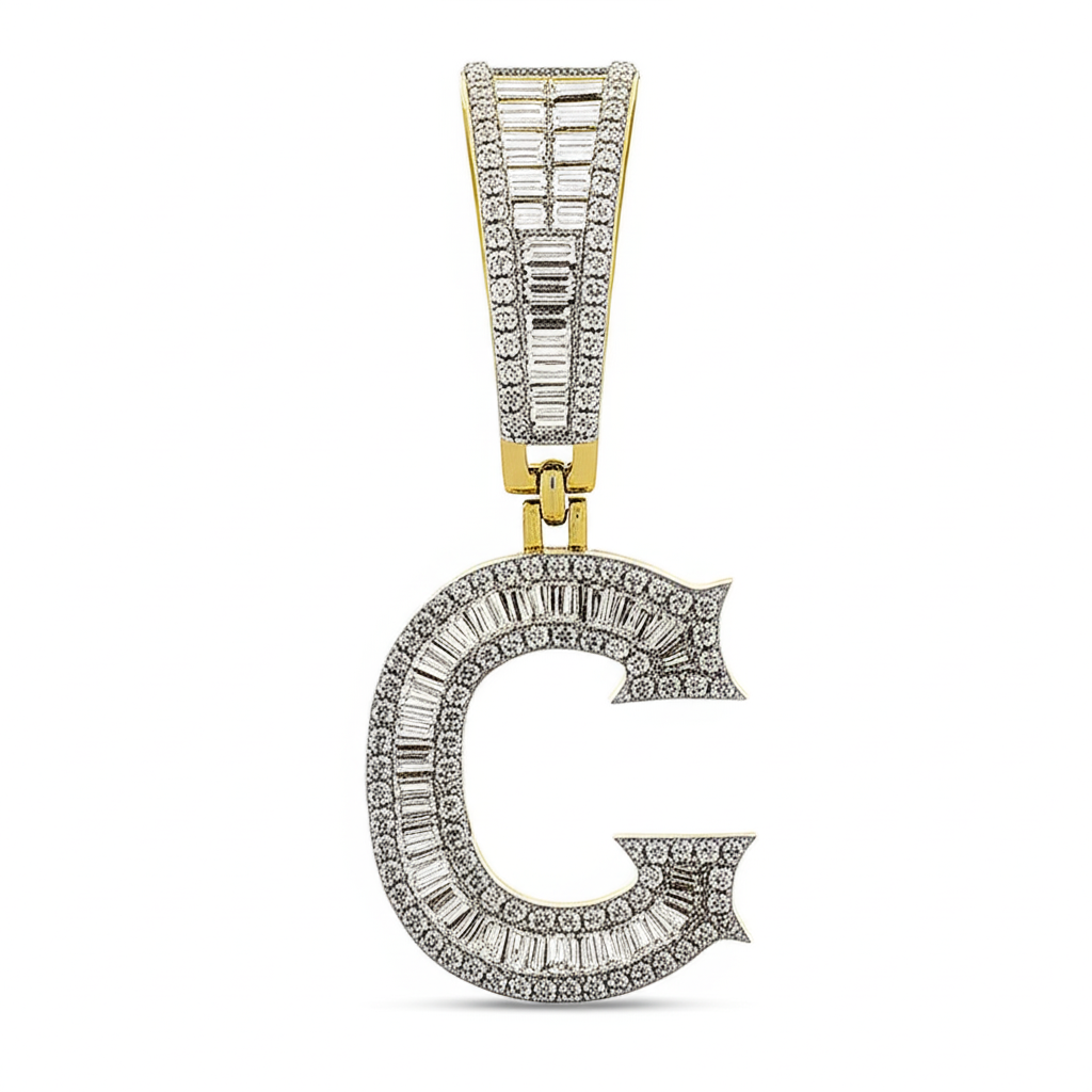 Anello Maschile 10K Two Tone Gold con Brillante – vista principale