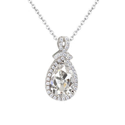 Cuscino Antico Brillante Pendente – 3 carati in Oro Bianco 14K