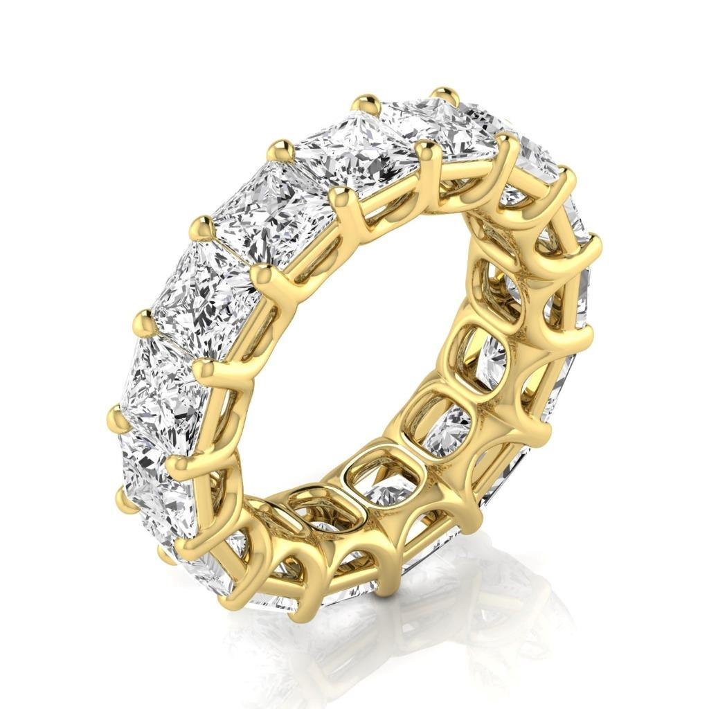 Taglio Princess Brillante anello in Oro Giallo 14K – vista principale