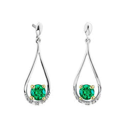 Brillante Certificato GIA Smeraldo Gemstone Earring – 1 carati