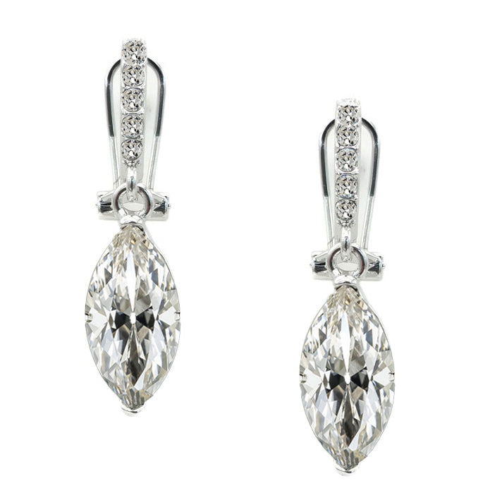 Diamante Fine Orecchini Pendenti 4,50 carati Oro Bianco 14K – vista principale