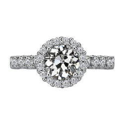 Diamante Fine Anello Halo fatto a mano 3,50 carati di