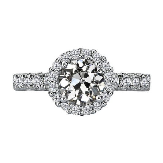 Radioso Diamante Fine Anello Halo 3,50 carati – vista principale