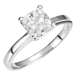 Solitario di Fidanzamento Oro Bianco 14K – Diamante Cuscino 5