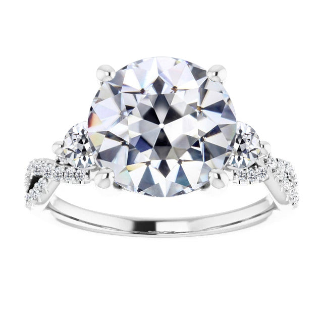 Premium Diamante Fine Anello Solitario con Accenti 6 carati – vista principale